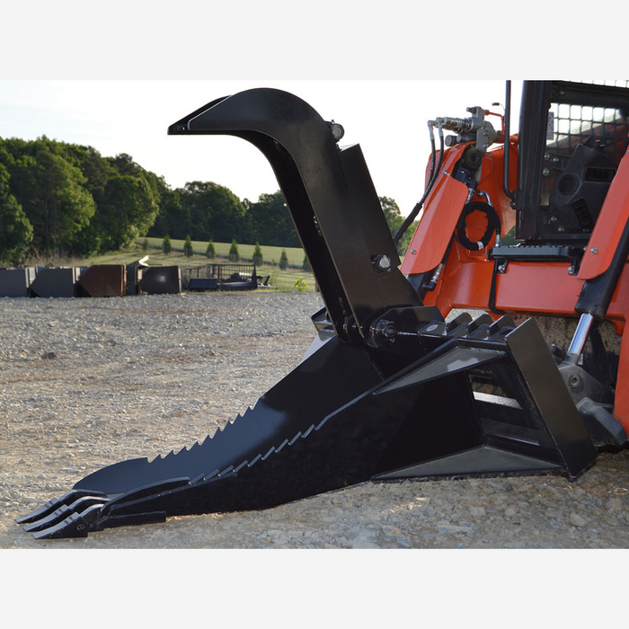 Loflin Fabrication Skid Steer Stump Bucket Grapple