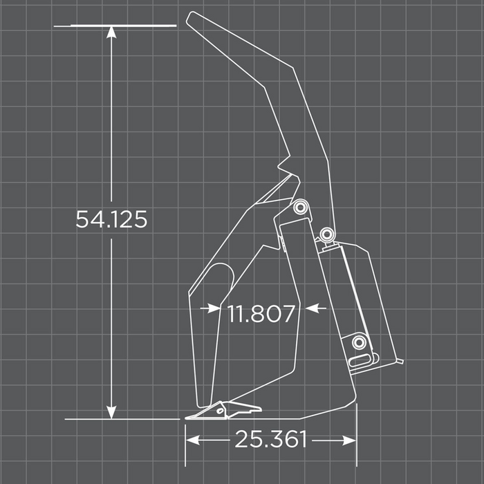 Loflin Fabrication Skid Steer Vertical Root Grapple