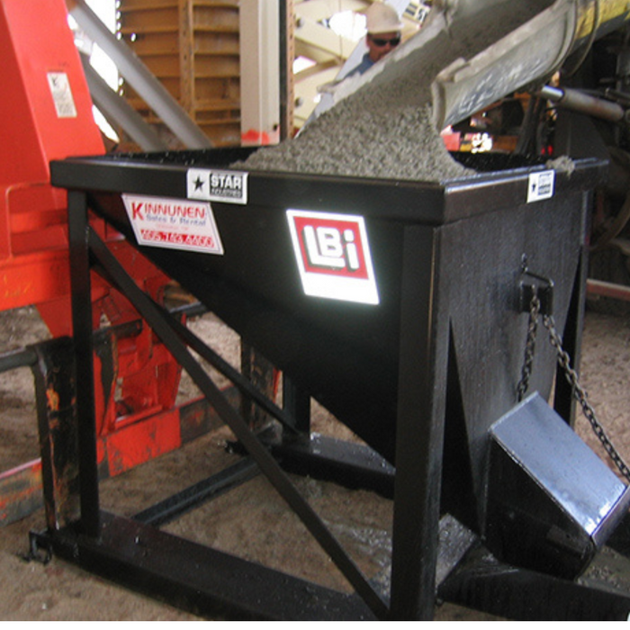 Star Industries Forklift Concrete Hopper with Swivel Chute