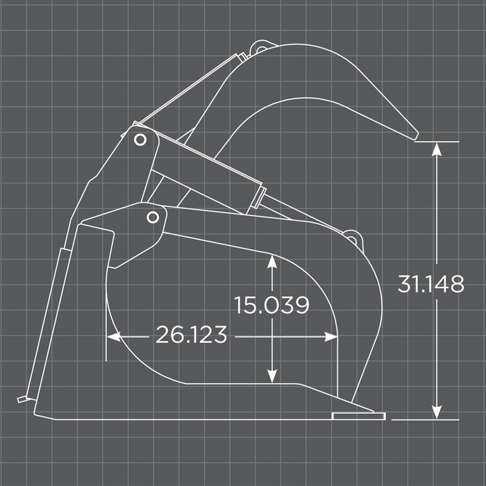 Loflin Fabrication Xtra Heavy Duty Rock Bucket Grapple