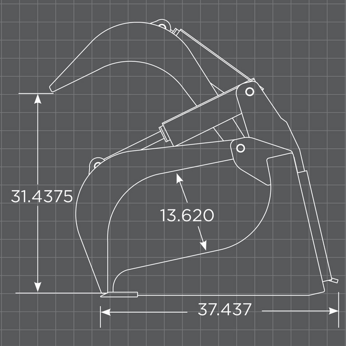 Loflin Fabrication Skid Steer Standard Duty Grapple Bucket