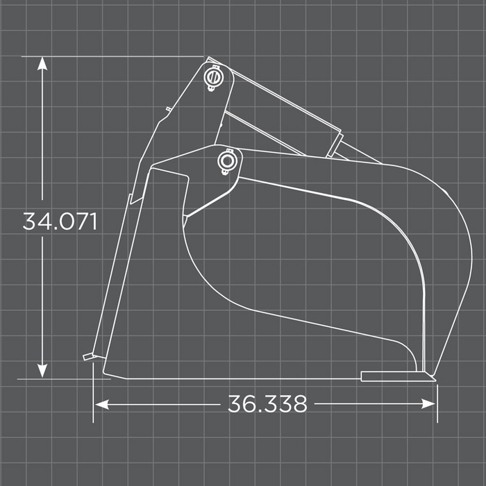 Loflin Fabrication Skid Steer Xtra Heavy Duty Grapple Bucket